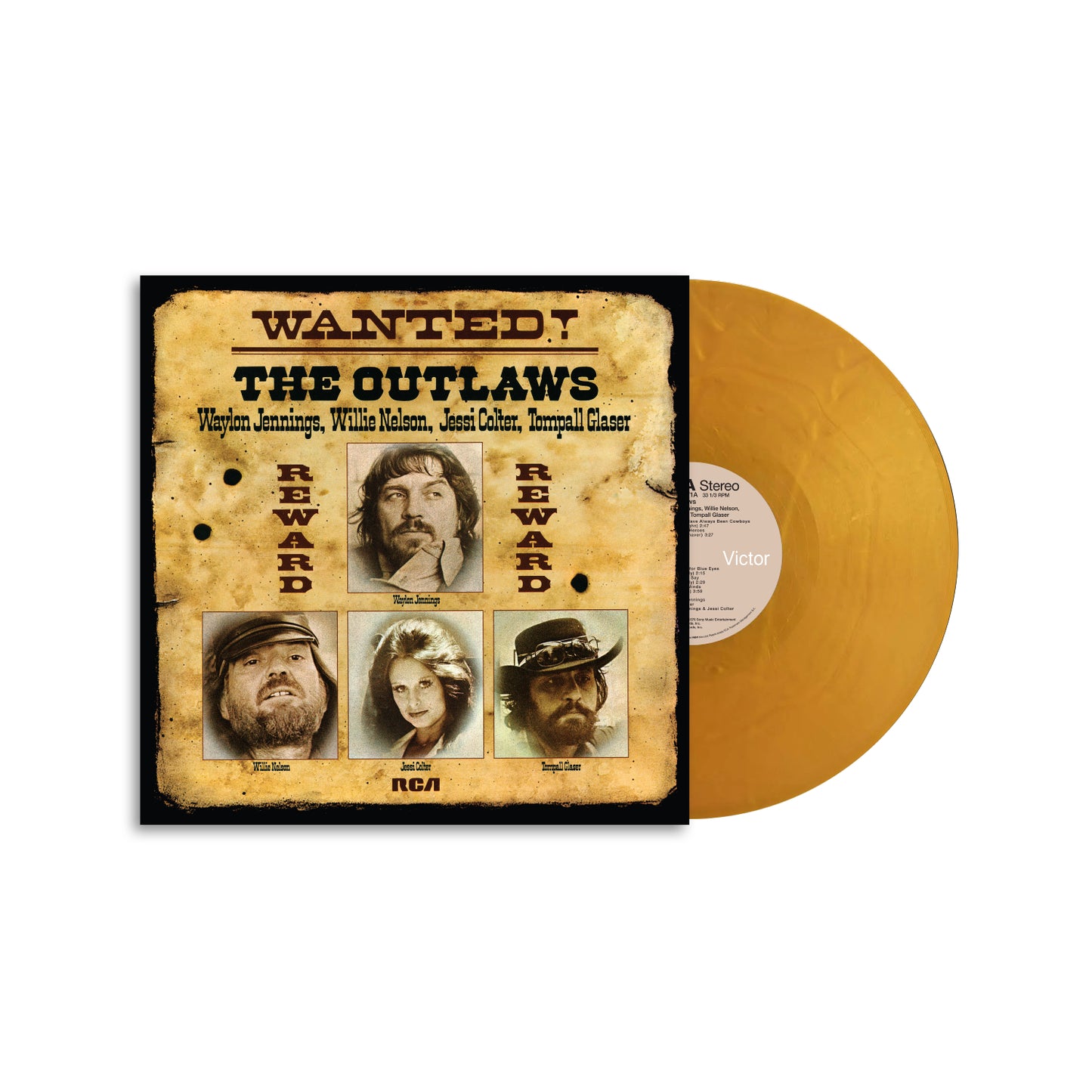 Waylon Jennings, Willie Nelson, Jessi Colter, Tompall Glazer - WANTED! The Outlaws (50th Anniversary) LP