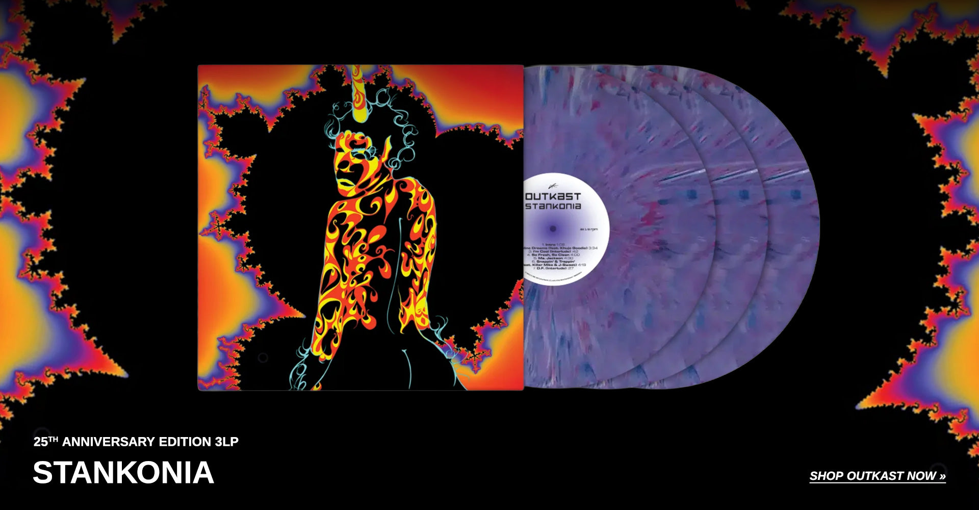Stankonia 25th Anniversary Edition 3LP. Shop Outkast now.