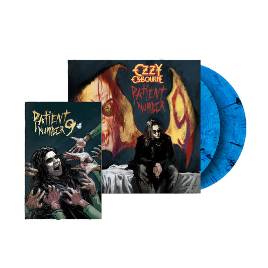 Ozzy Osbourne - Patient Number 9 2-LP Blue Smoke Vinyl w/Todd McFarlane Cover Variant + Gold Foil Cover Comic Book